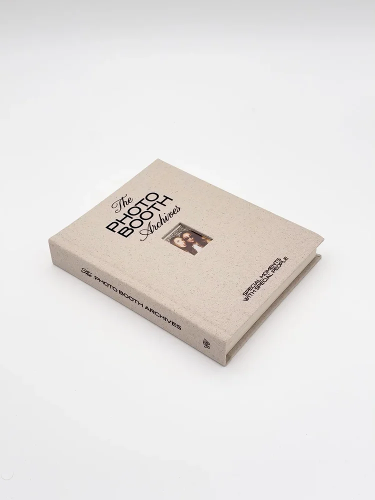Photo booth archive photo album in Linen