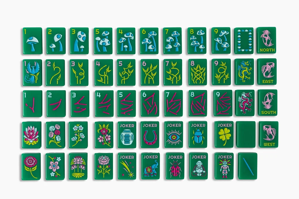 The Lucky Line: Jade Green 2.0 Mahjong Tiles