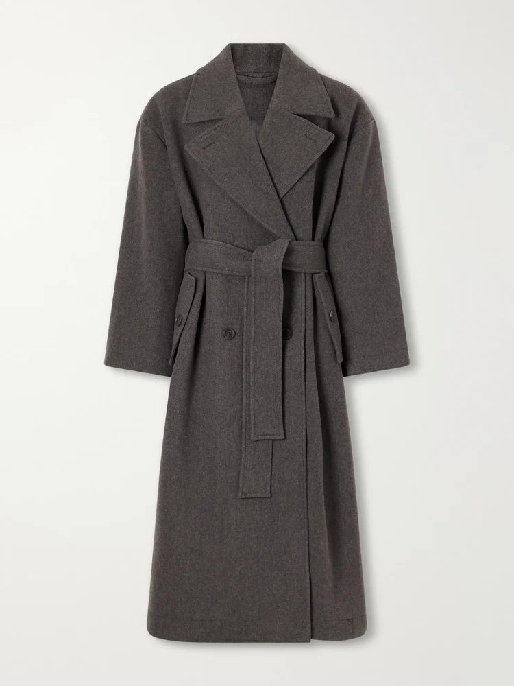Auditor belted recycled wool coat