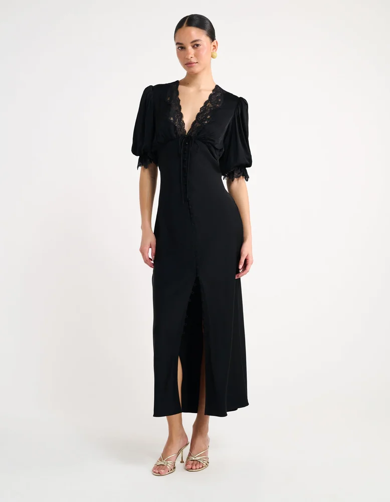 Honey Duster Maxi Dress, Black