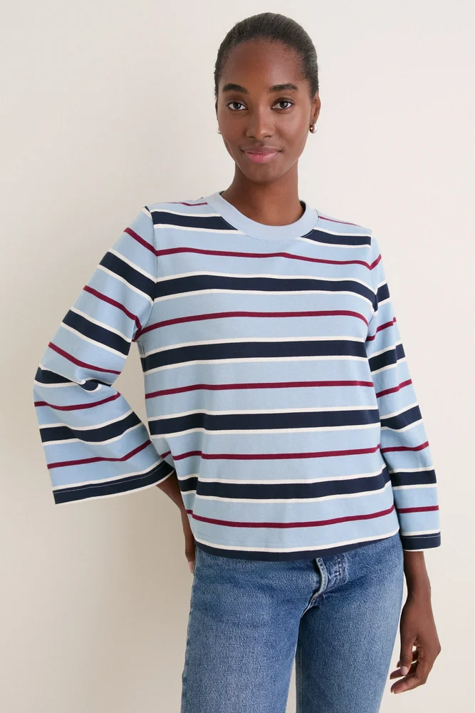 Tuckernuck Blue Collegiate Stripe Adler Tee