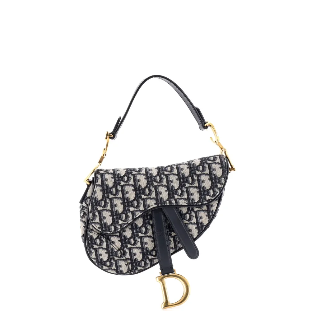 Dior Saddle Handbag Oblique Canvas Mini