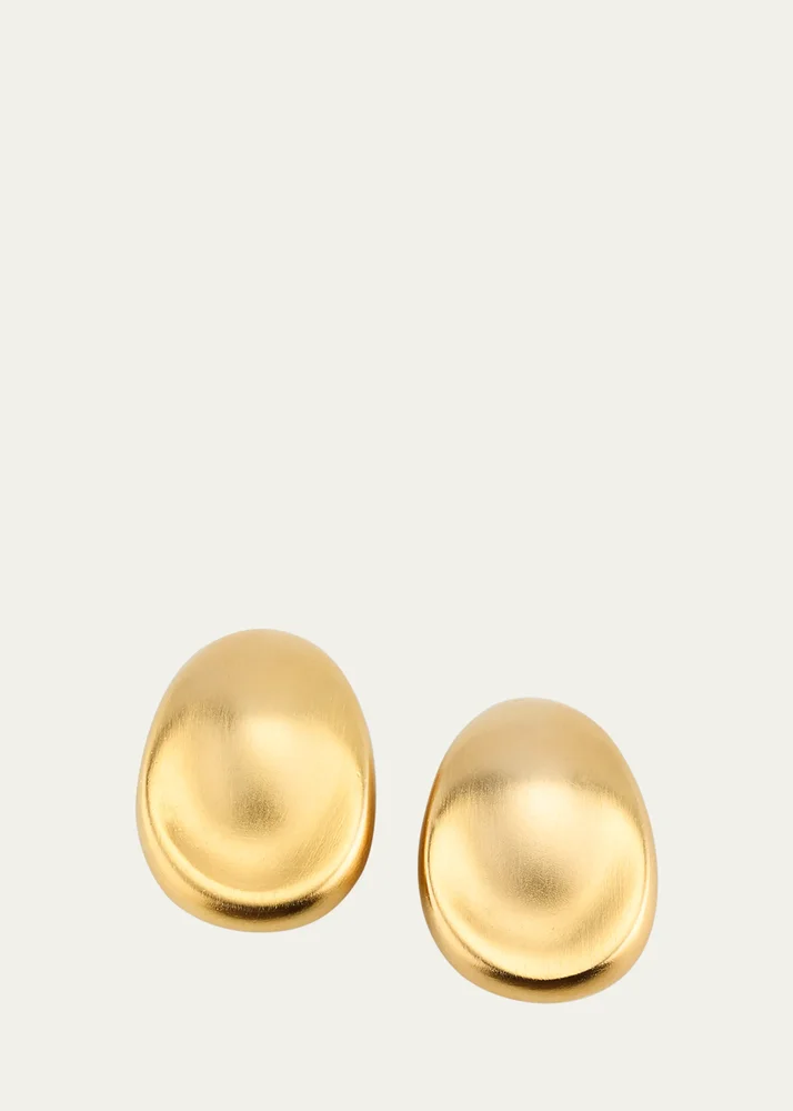 24K Gold Electroplate Clip-On Earrings