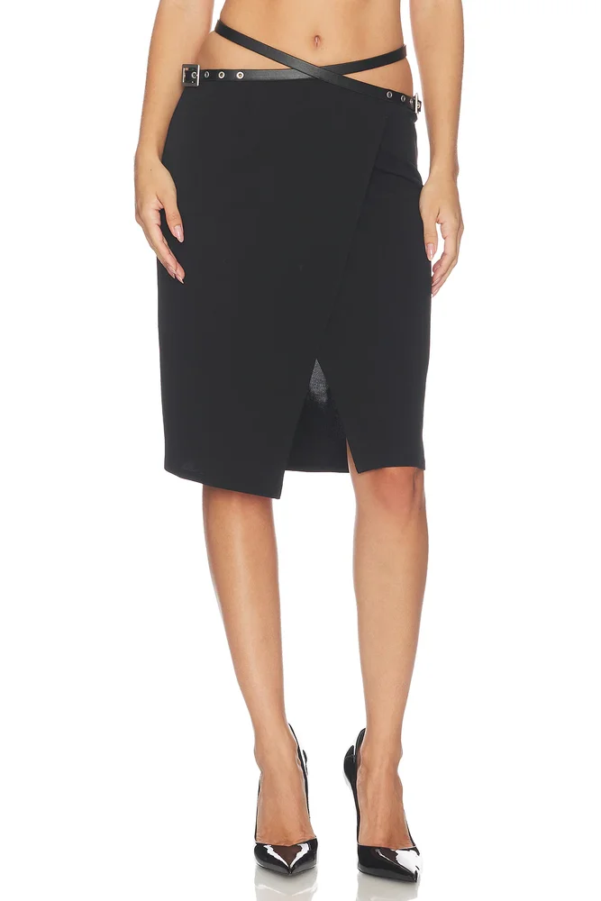 Belted Wrap Skirt