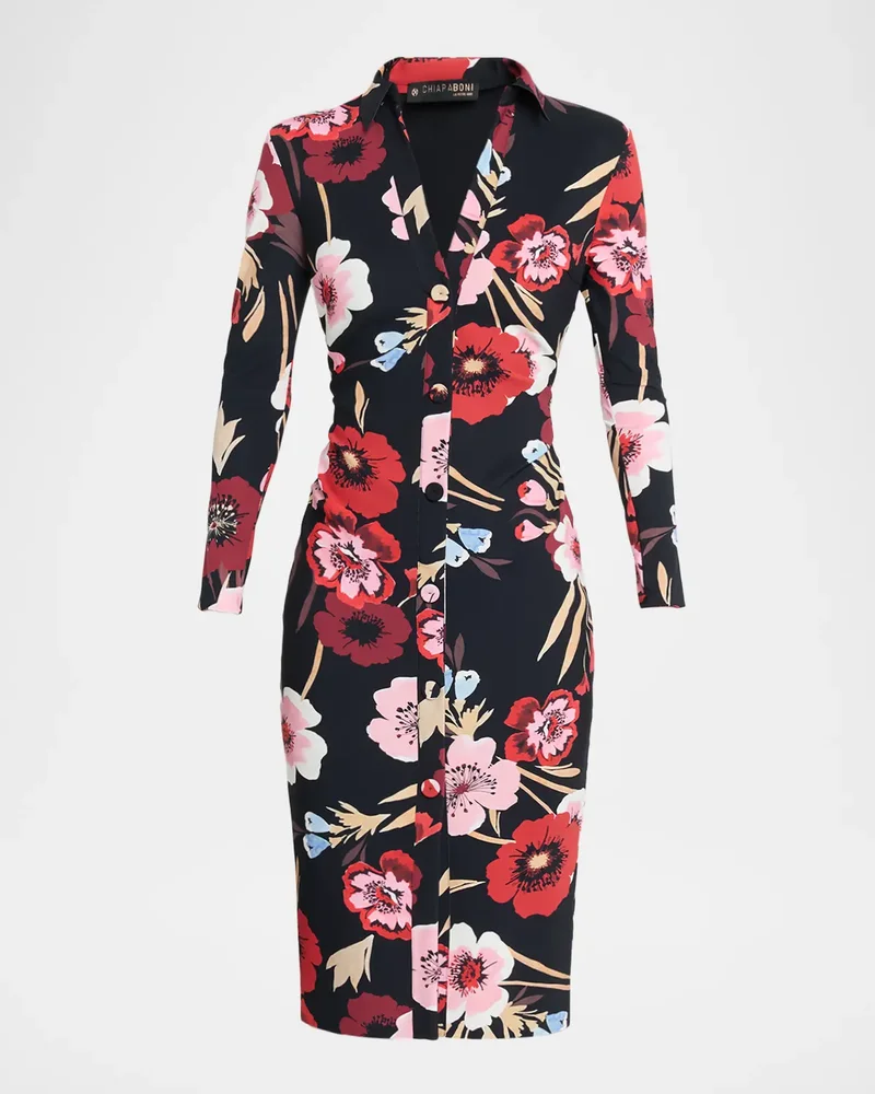 Taima Jersey Sheath Knee-Length Shirtdress