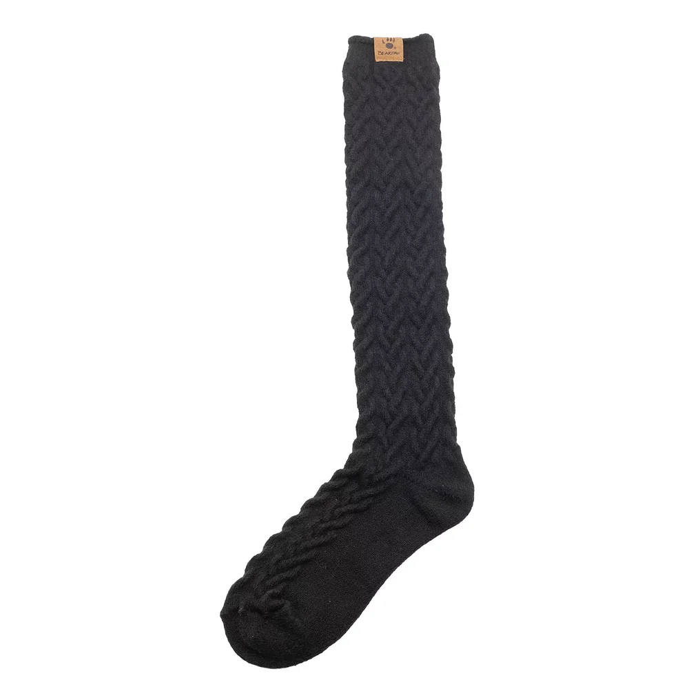 Large Cable Knee High Boot Socks
