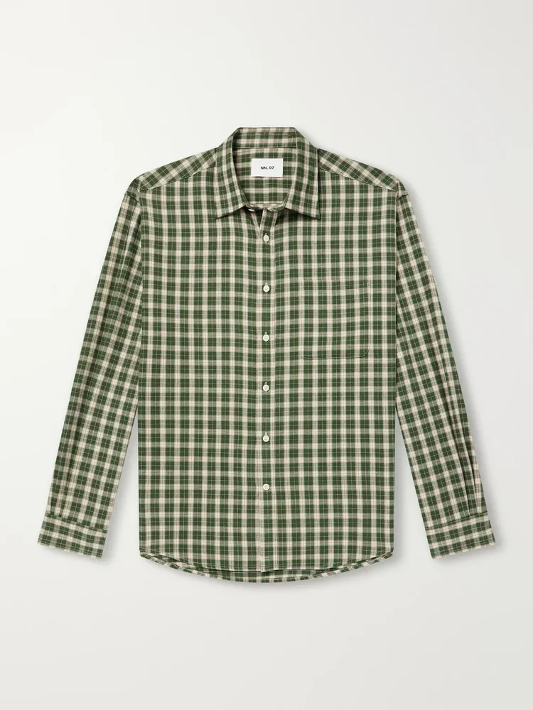 Deon 5465 Checked Organic Cotton-Flannel Shirt