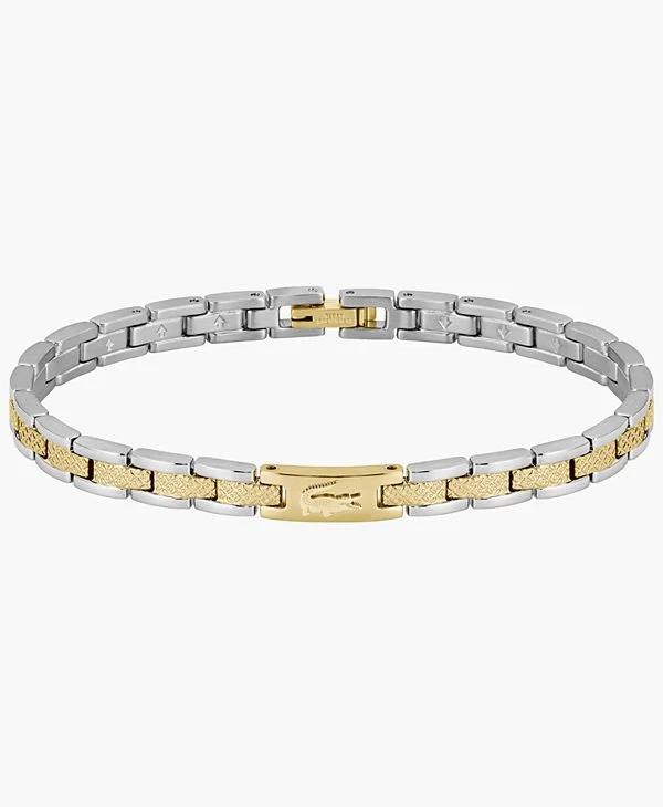 Metropole Two Tone Stainless Steel Metal Link Bracelet