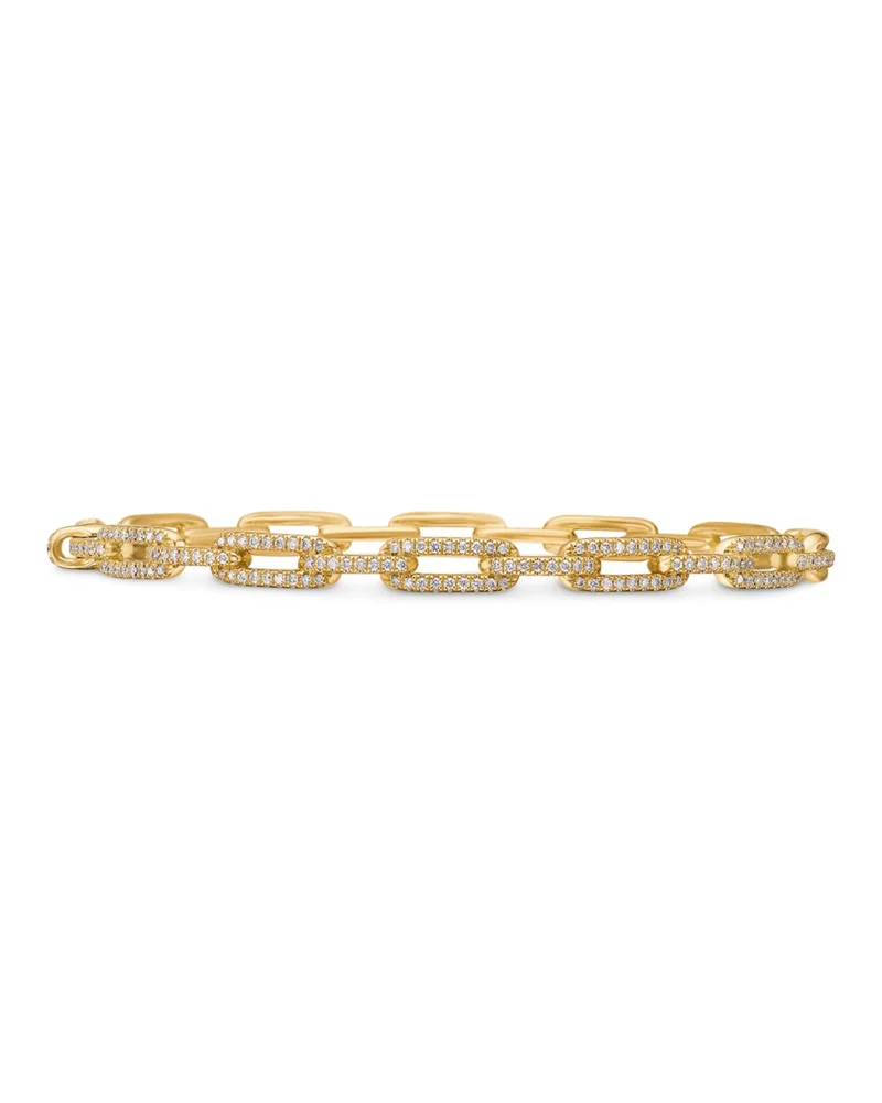 Stax Chain Link Bracelet in 18K Gold with Diamonds