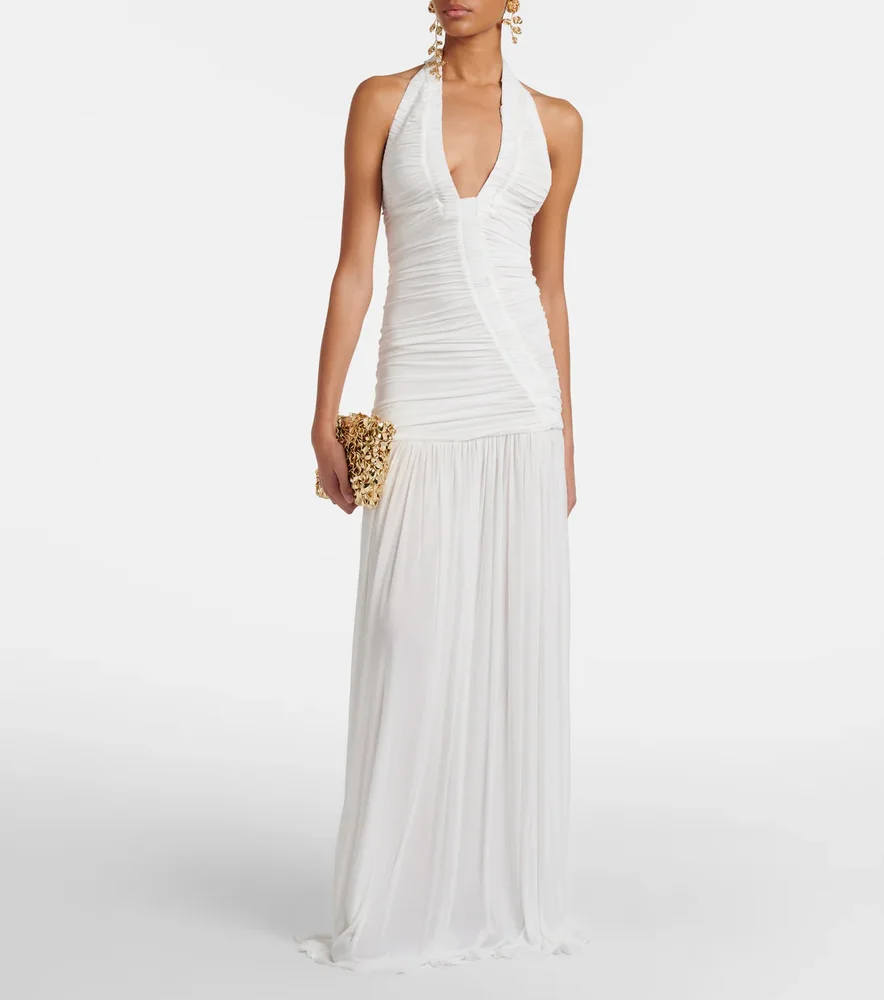 Bridal Orion ruched halterneck gown