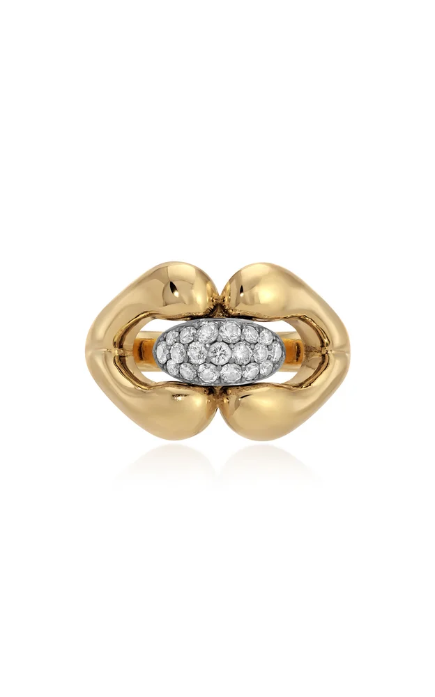 Small 18K Yellow Gold Diamond Ring