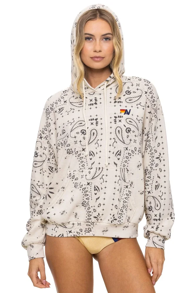 Bandana Pullover Hoodie Vintage White | Aviator Nation
