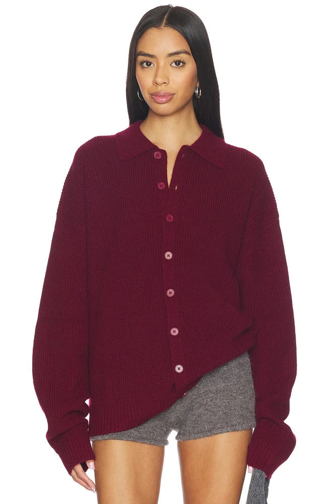 x REVOLVE Relaxed Knit Button Up Sweater