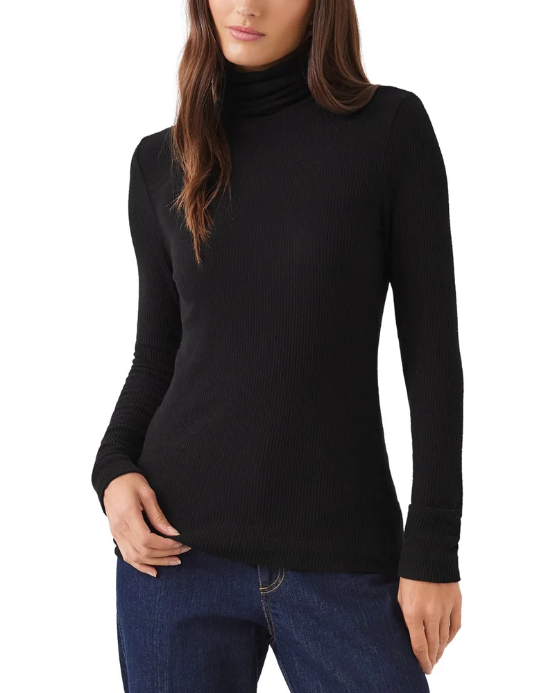 Ribbed Long Sleeve Turtleneck Top