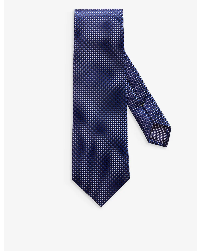 Geometric-pattern silk tie