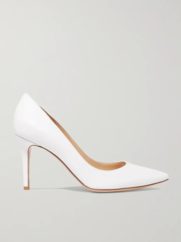 Gianvito 85 leather pumps in White