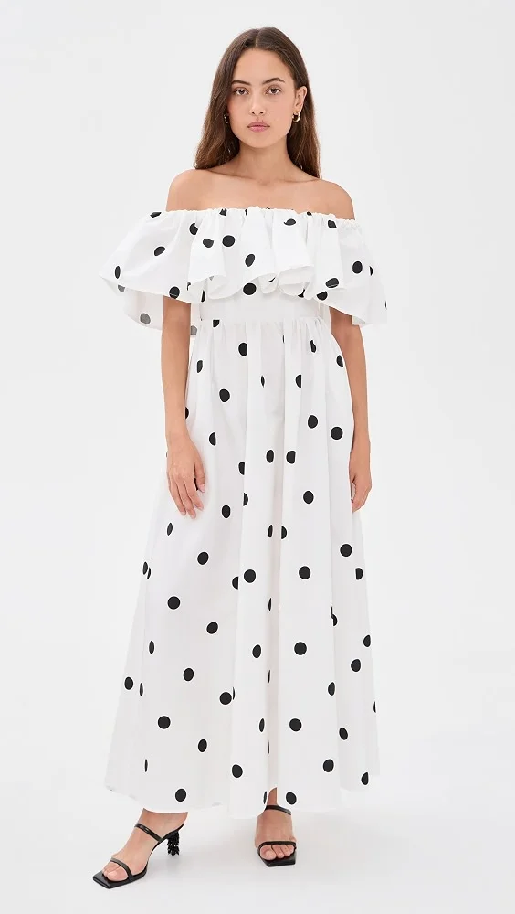 Polka-Dot Poplin Dress