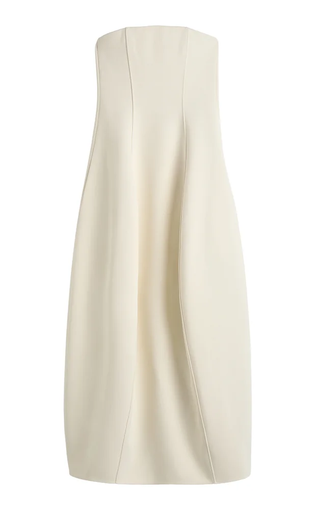 Strapless Balloon Crepe Mini Dress
