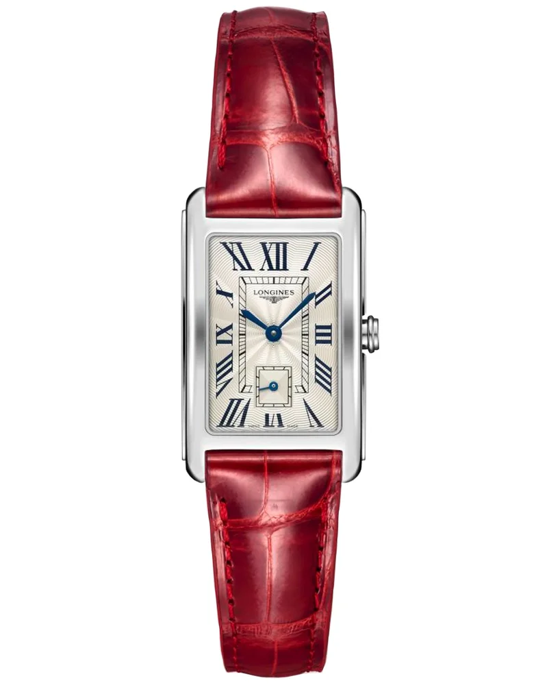 DolceVita Red Leather Strap Watch