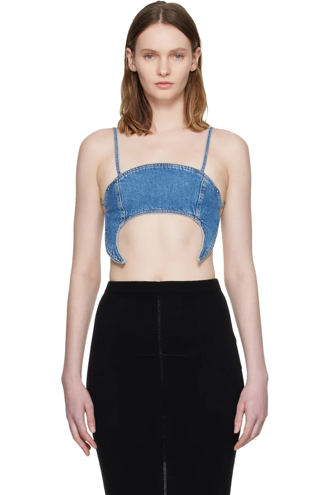 Blue Denim Moon Bra Top