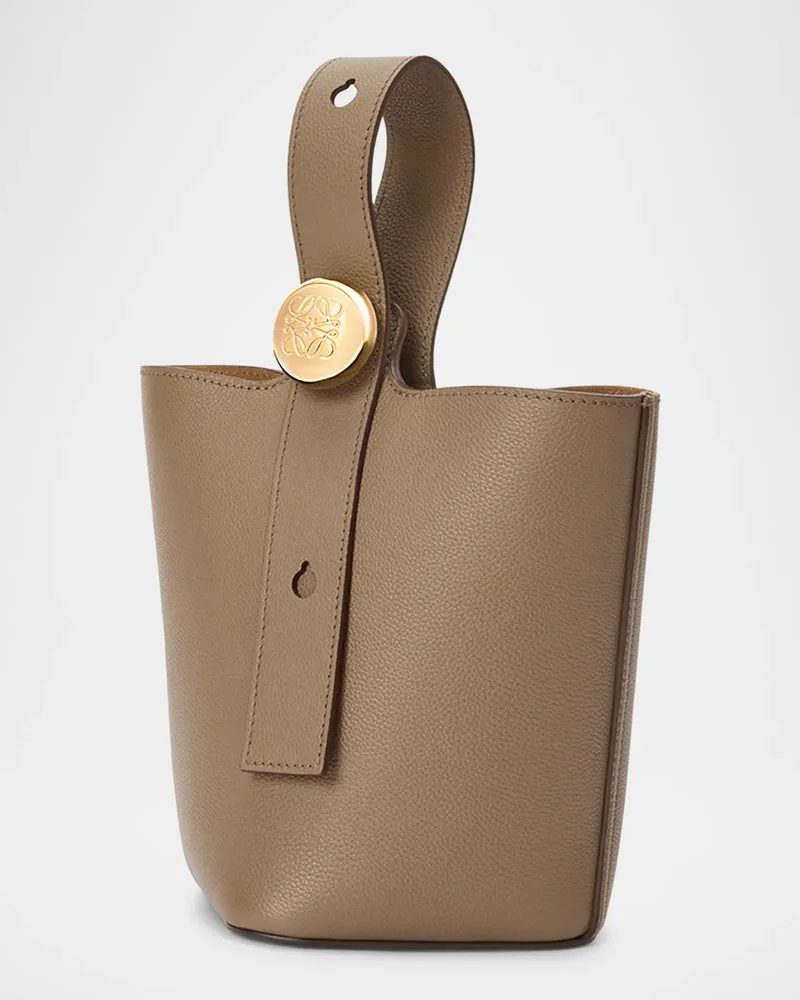 Pebble Mini Bucket Bag in Grain Leather