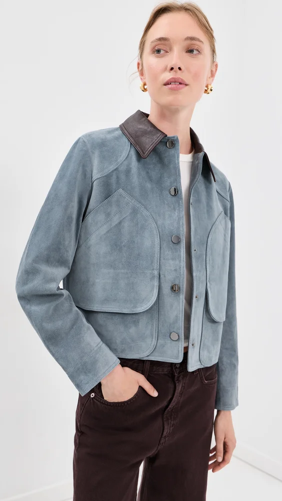 Walters Suede Cropped Barn Jacket