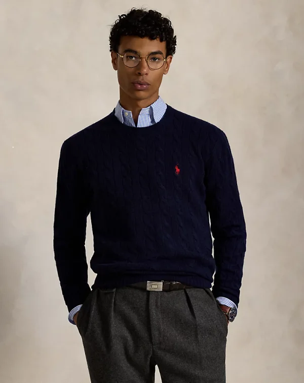 Cable-Knit Wool-Cashmere Sweater
