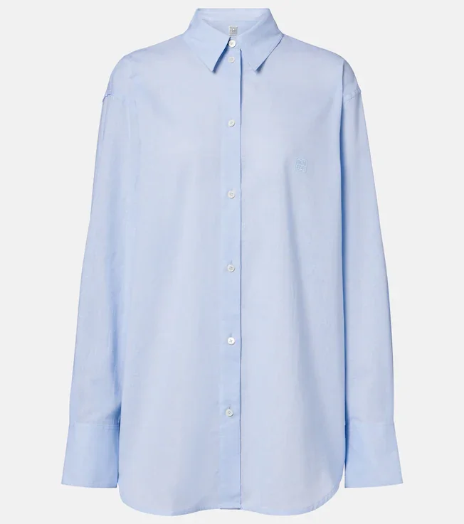 Oversized cotton and linen shirt