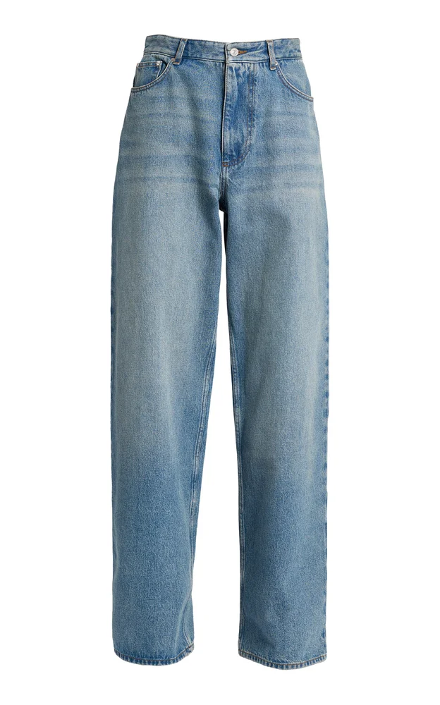 Rigid Mid-Rise Straight-Leg Jeans