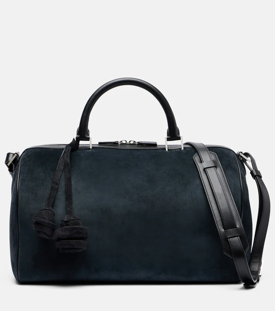 Varsovia Floral-Appliqué Suede Duffel Bag