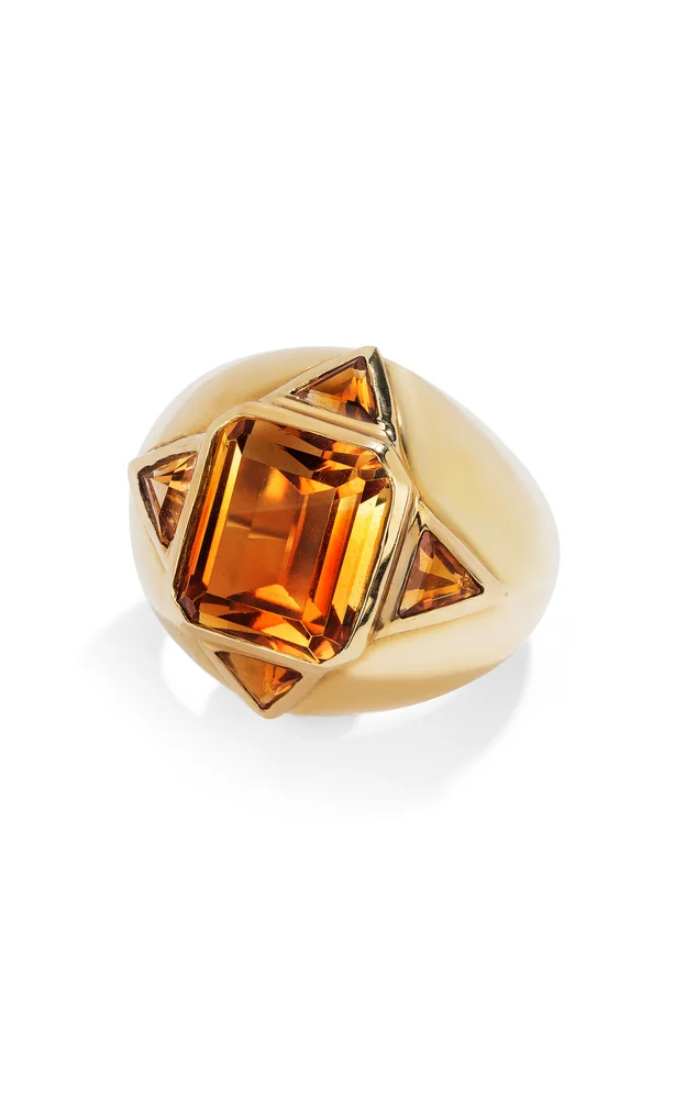 18k Yellow Gold Citrine Stella Ring