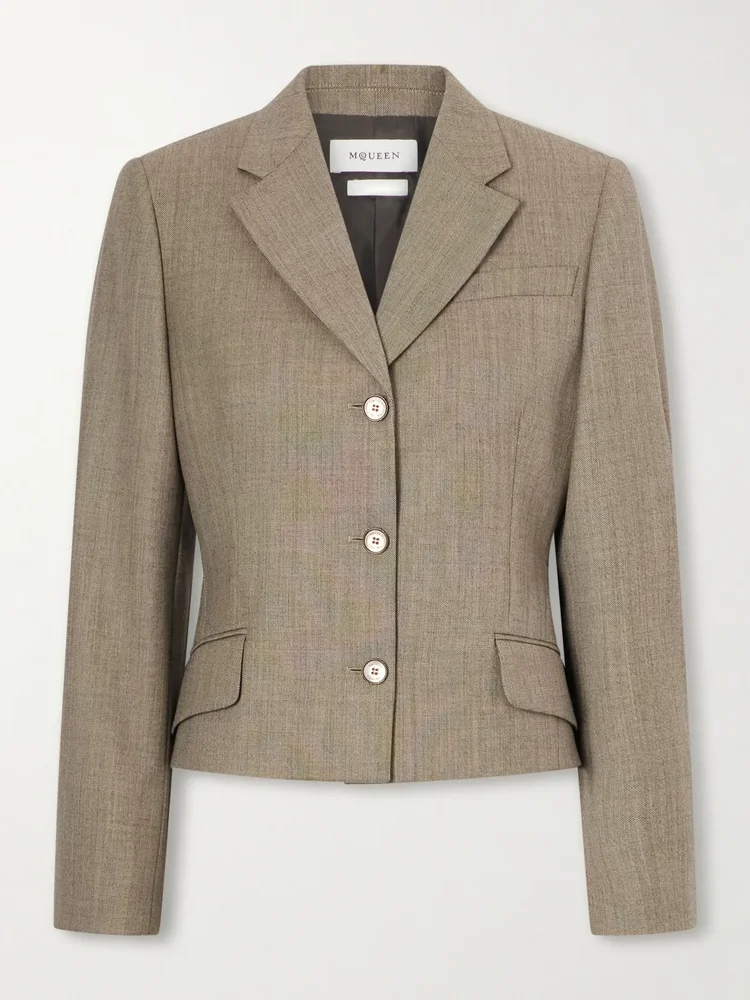 Wool twill blazer