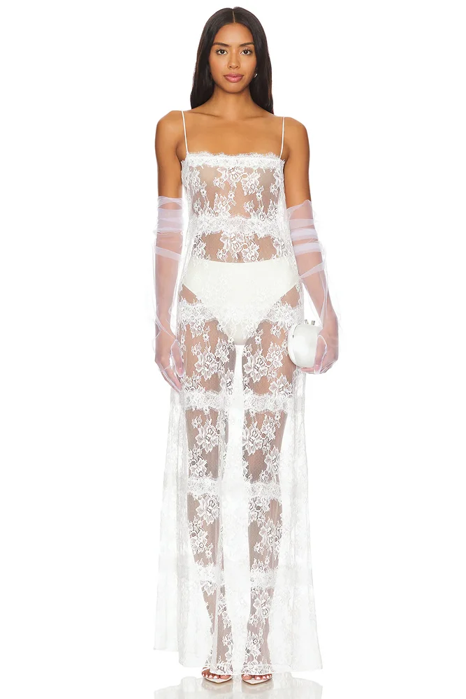 x Maggie MacDonald Millie Sheer Maxi Dress