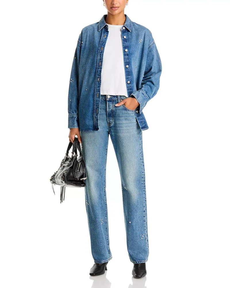 Jordan Embellished Denim Shirt & 501® ’90s Embellished Jeans in Trip on Drip