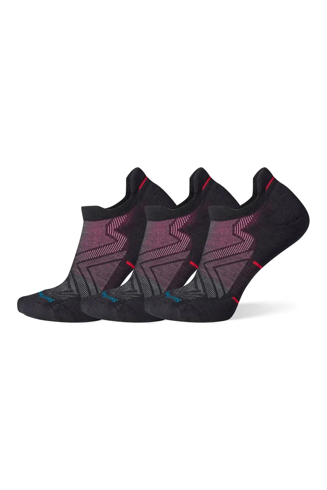 Run 3-Pack Targeted Cushion No Show Socks