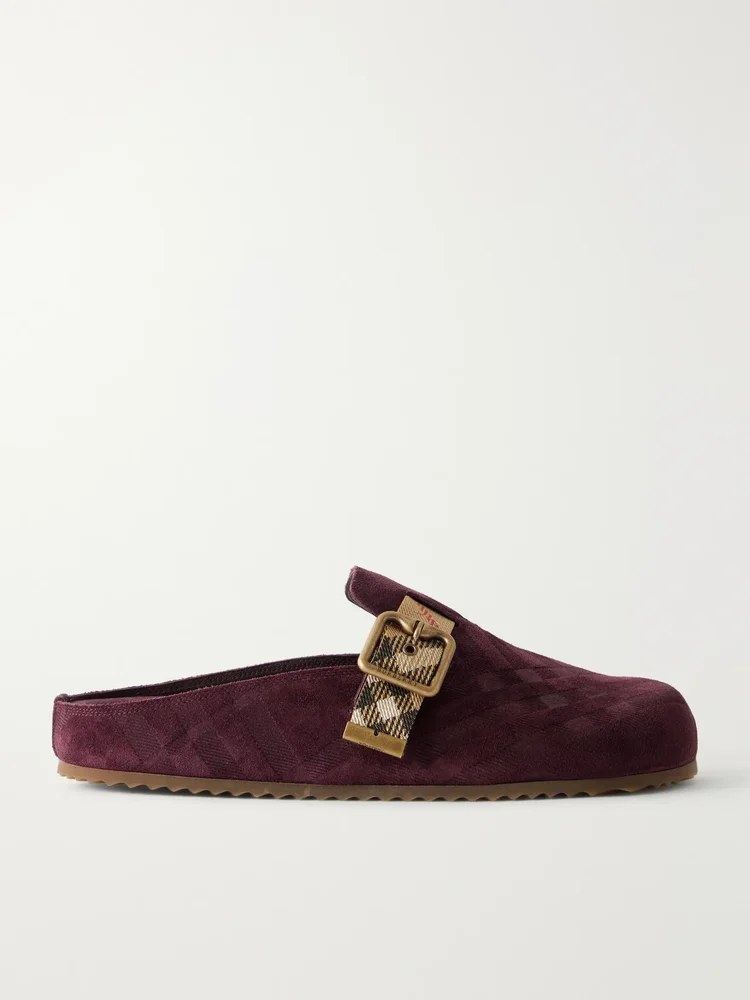 Urchin Check suede clog