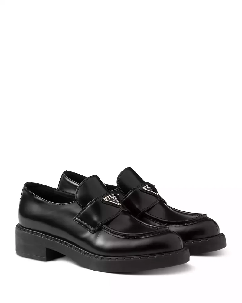 Women's Chocolate Brushed Leather Loafers