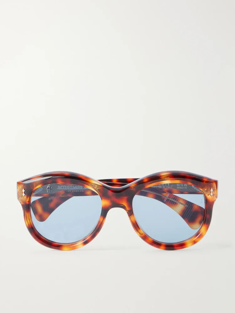 Jennie round-frame tortoiseshell acetate sunglasses