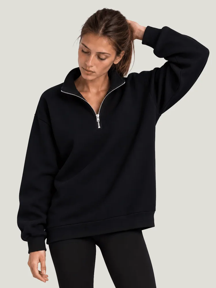 Oversized Half-Zip Sweatshirt
