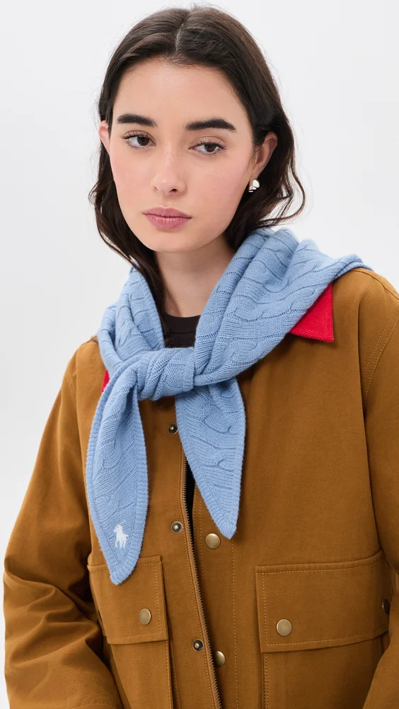 Cable Triangle Scarf