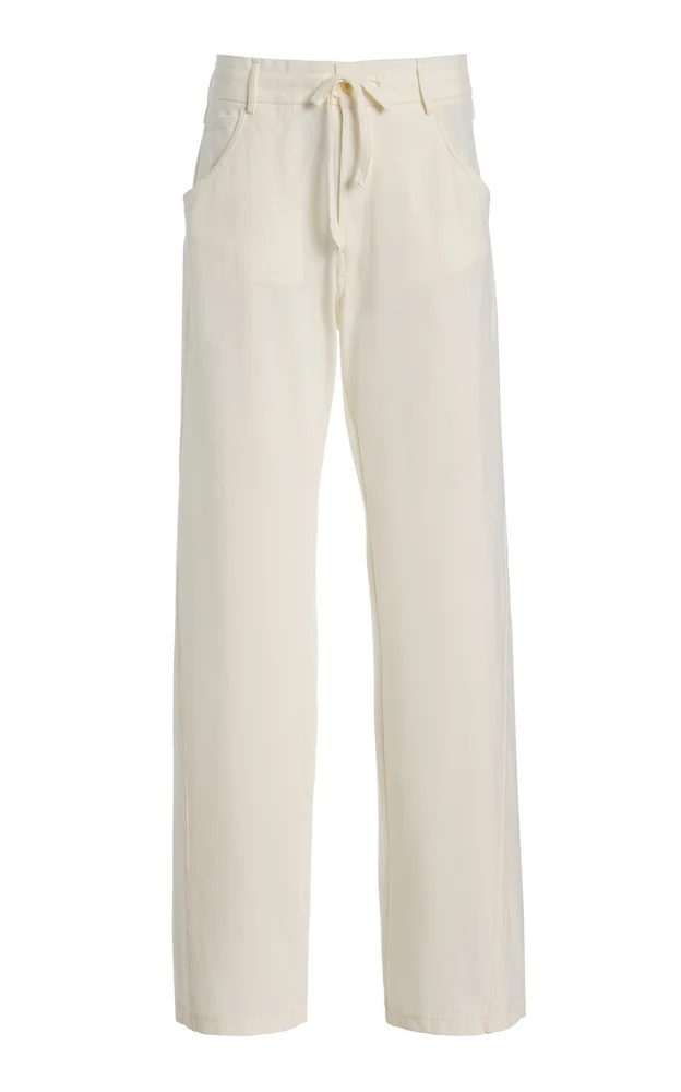 Iris Cotton Jersey Paper-Bag Pants