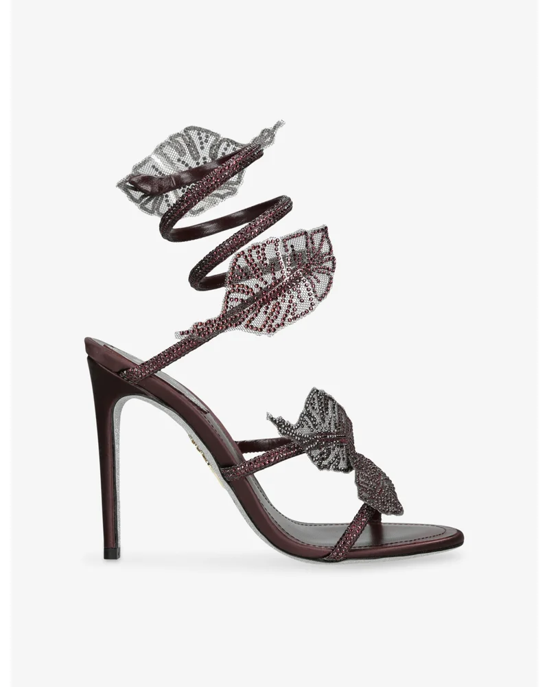 Jewel Leaf 105 Leather Heeled Sandals