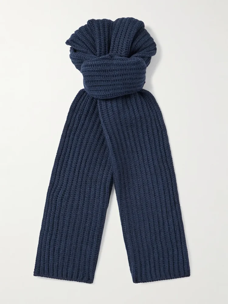 Ribbed Cashmere Scarf