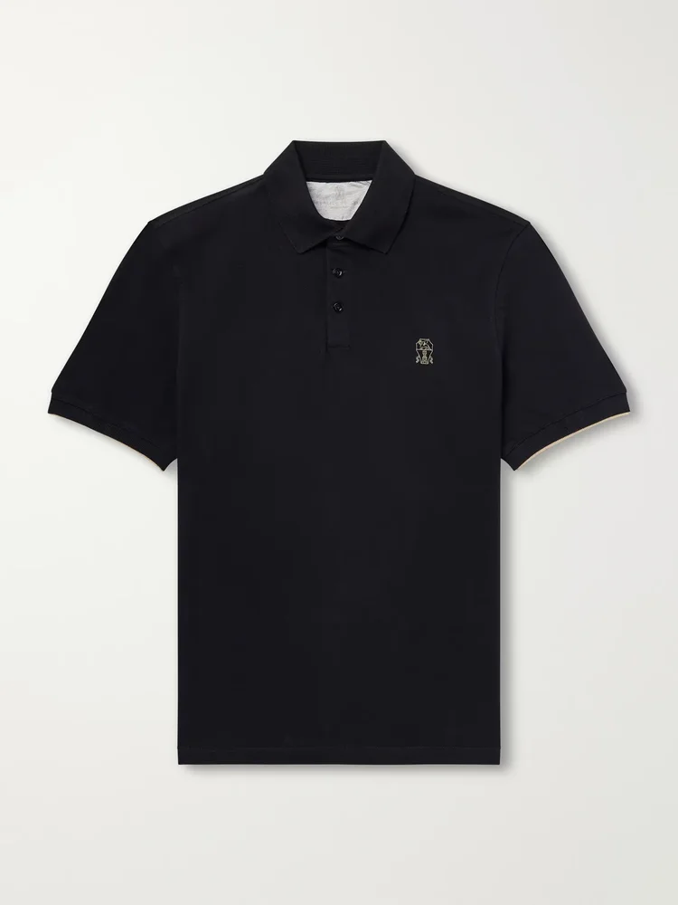 Logo-Print Cotton-Piqué Polo Shirt