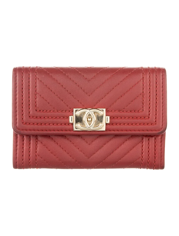 Interlocking CC Logo Leather Continental Wallet
