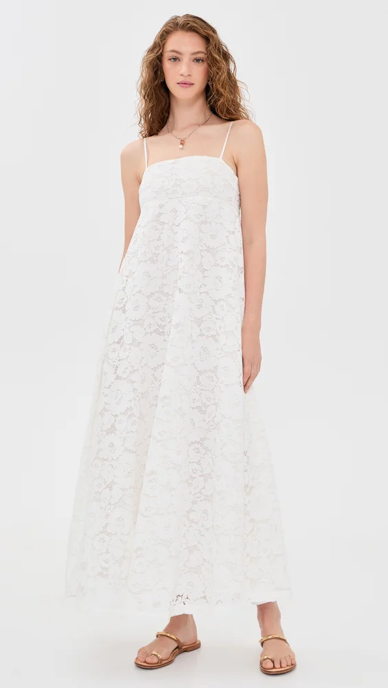 Bianca Lace Maxi Dress White