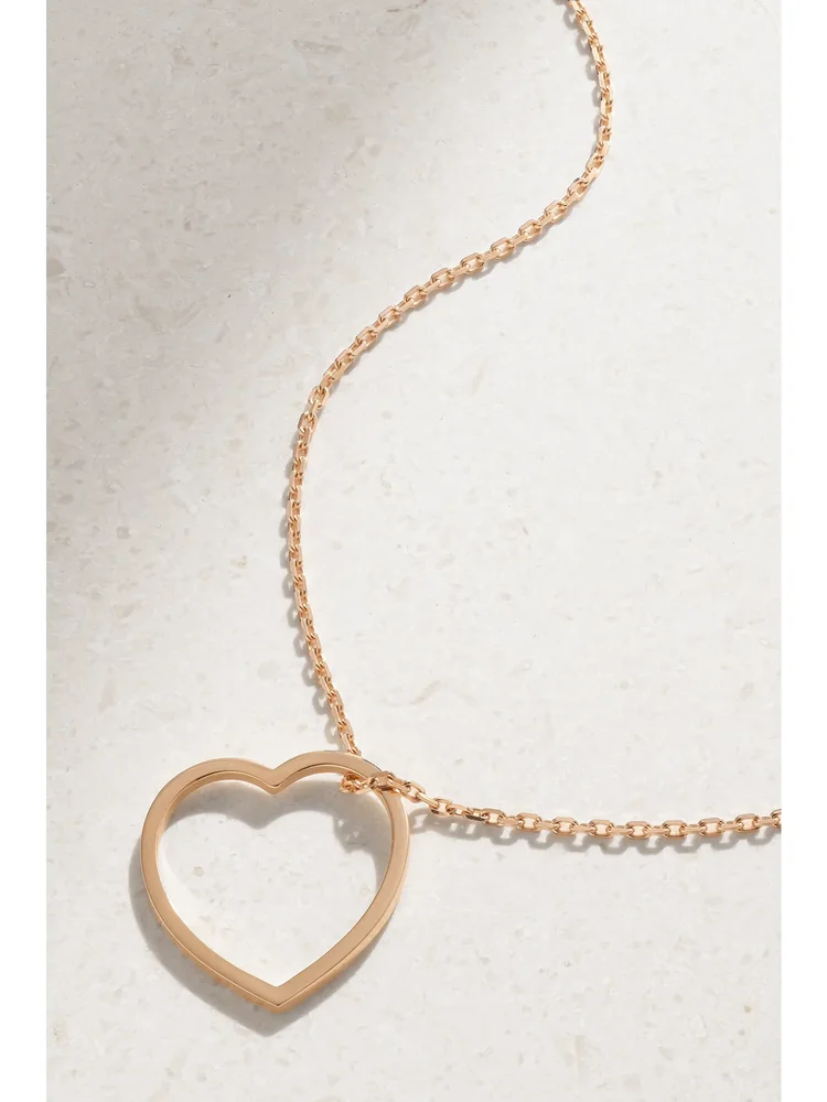 Antifer Heart 18-karat rose gold necklace