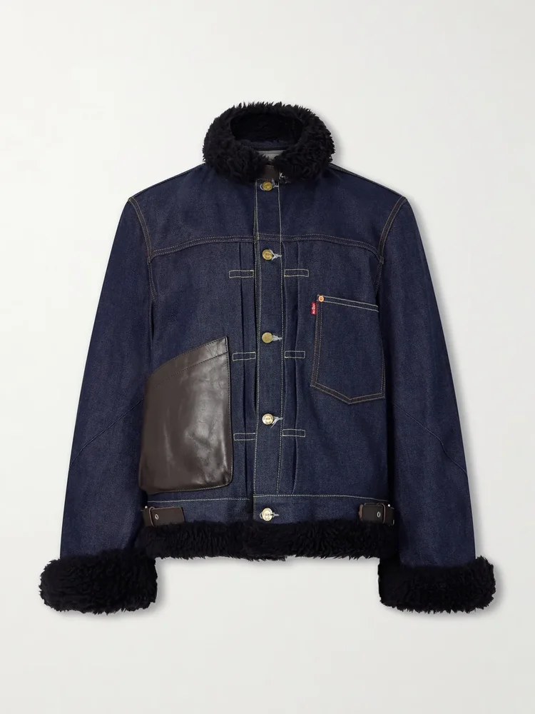 x Levi's Plush-Trimmed Denim Jacket