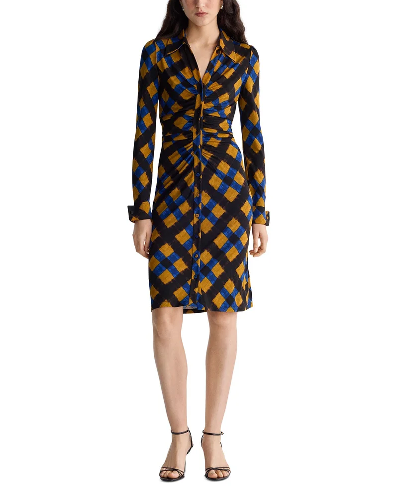 Sheska V Neck Long Sleeve Dress