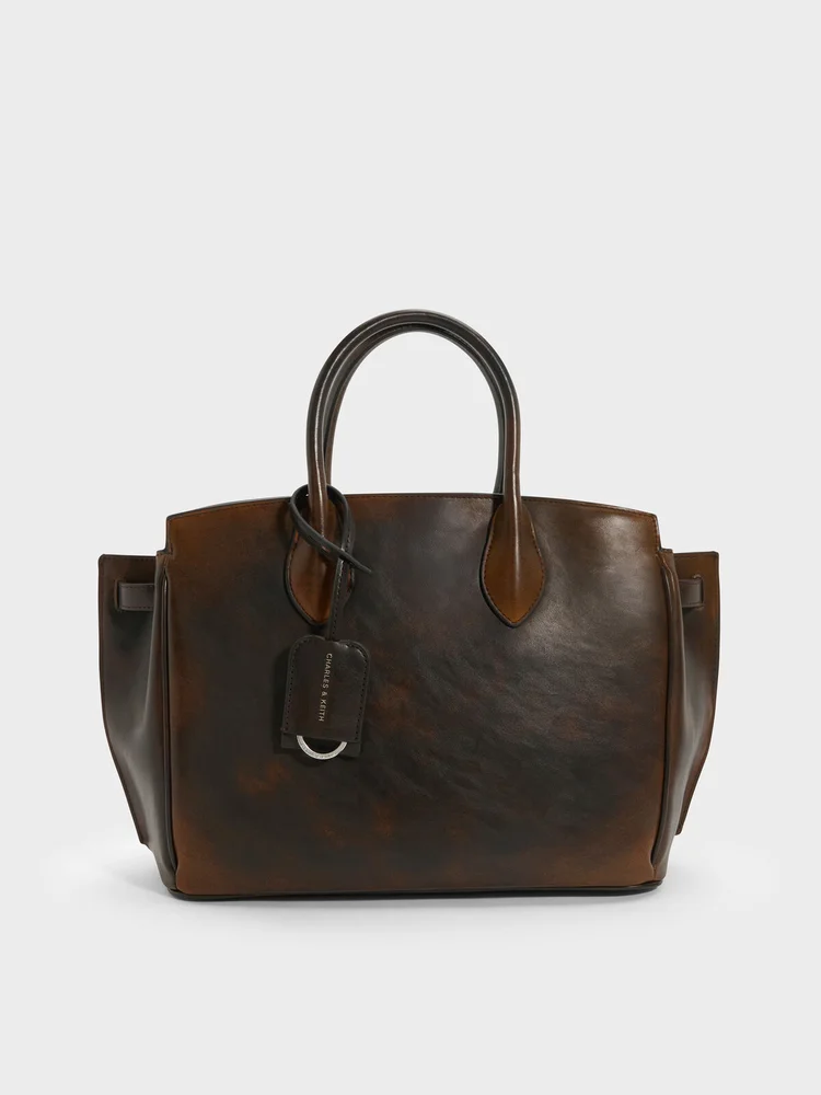 Large Ginevra Tote Bag, Brown